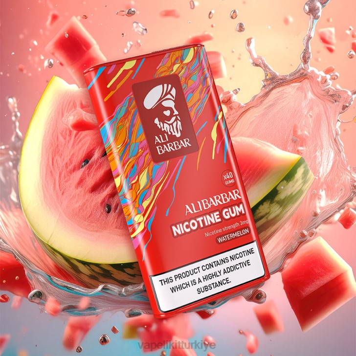 Vape Likit - Alibarbar nikotin sakızı elma PRP298