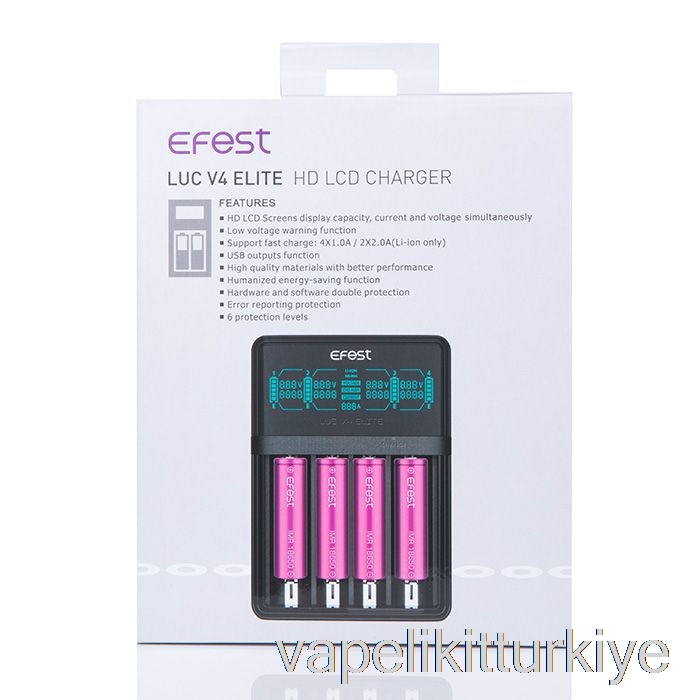 Vape Elektronik Sigara Efest Luc V4 Elit Yüksek çözünürlüklü Lcd şarj Cihazı
