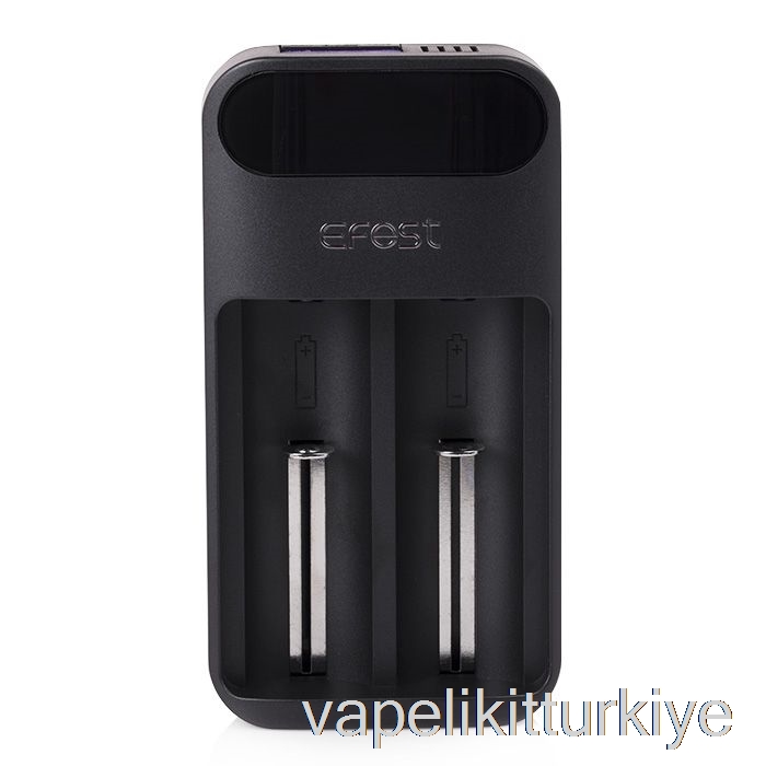 Vape Likit Efest Lush Q2 2 Bölmeli Akıllı Led Pil şarj Cihazı