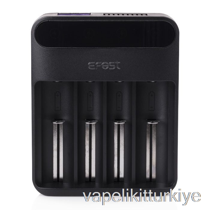 Vape Likit Efest Lush Q4 4 Bölmeli Akıllı Led Pil şarj Cihazı