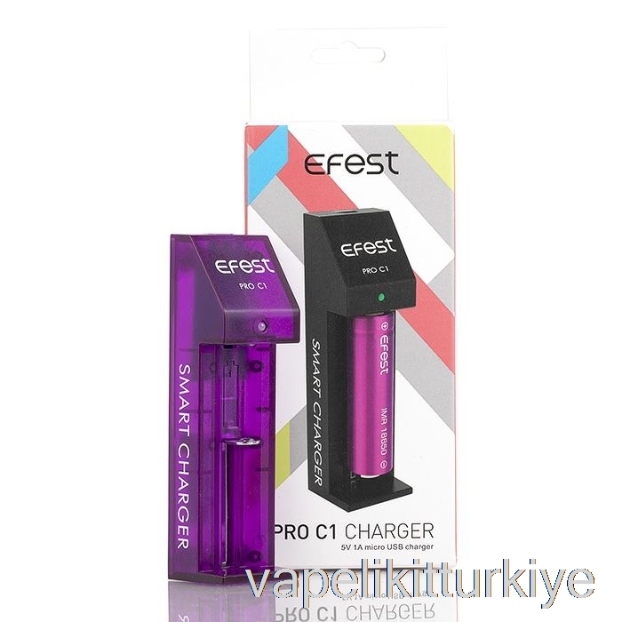 Vape Türkiye Efest Pro C1 1 Yuvalı Akıllı Pil şarj Cihazı