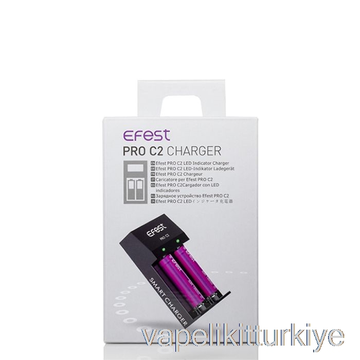 Vape Türkiye Efest Pro C2 2 Yuvalı Akıllı Pil şarj Cihazı