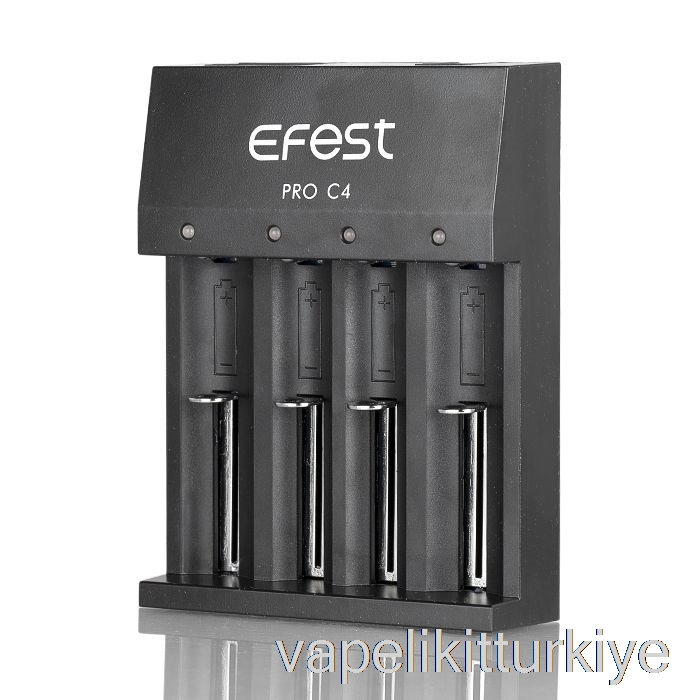 Vape Elektronik Sigara Efest Pro C4 4 Yuvalı Akıllı Pil şarj Cihazı