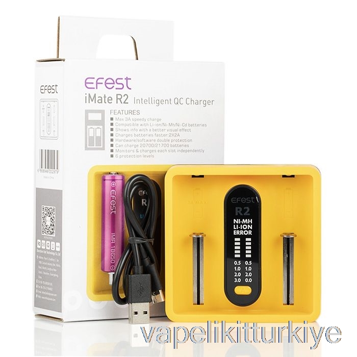 Vape Türkiye Efest Imate R2 Akıllı Qc şarj Cihazı