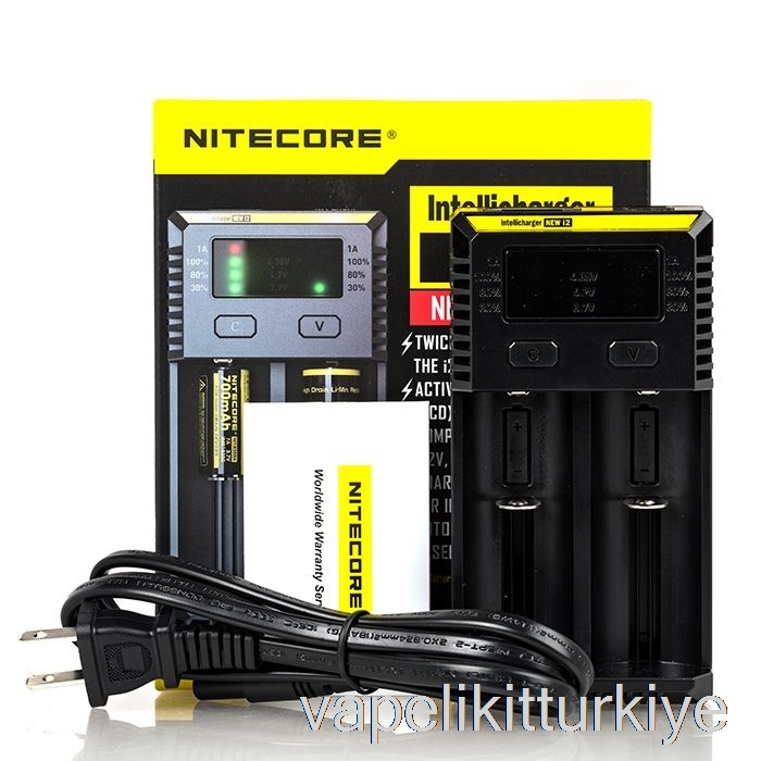 Elektronik Sigara Kalemi Vape Mate Nitecore I2 Pil şarj Cihazı (2 Bölmeli)