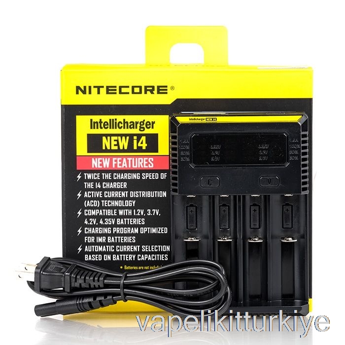 Vape Likit Nitecore I4 Pil şarj Cihazı V2 (4 Yuvalı)