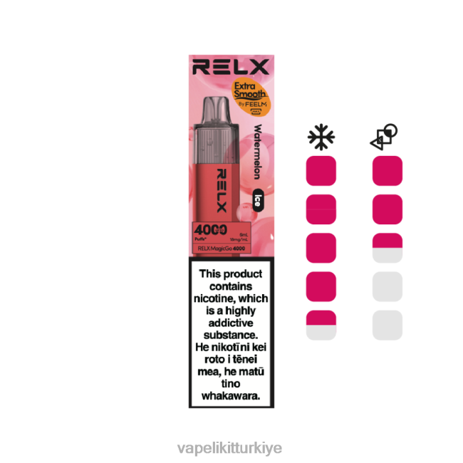 Vape Elektronik Sigara - RELX MagicGo 4000 tek kullanımlık vape karpuz (buz) 8026R7