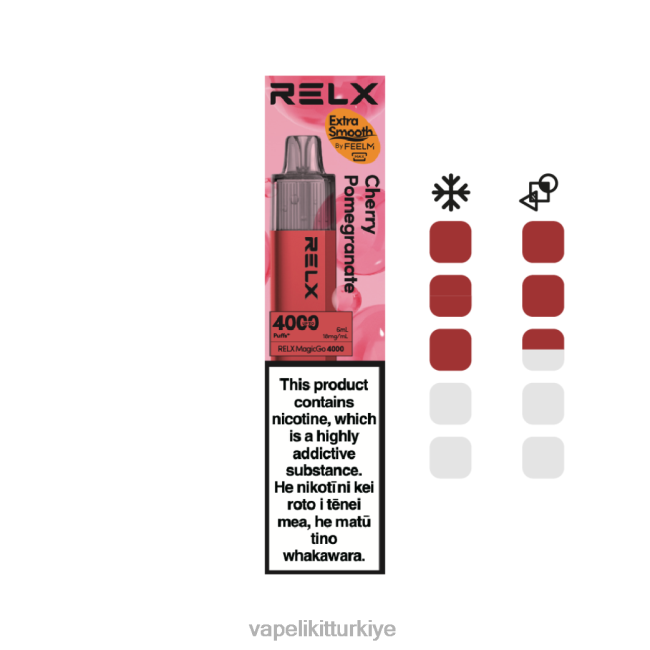 Vape Likit - RELX MagicGo 4000 tek kullanımlık vape kiraz nar 8026R8