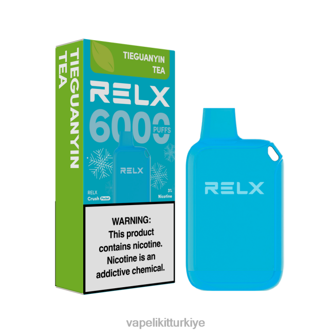 Vape Elektronik Sigara - RELX Crush Pocket 6000 buzlu Tiguanyin çayı 8026R22
