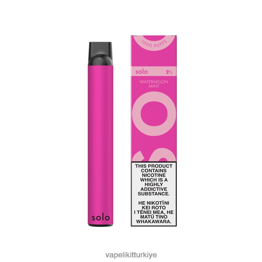 Vape Elektronik Sigara - Solo tek kullanımlık elektronik sigara karpuz nane 66LL6D2
