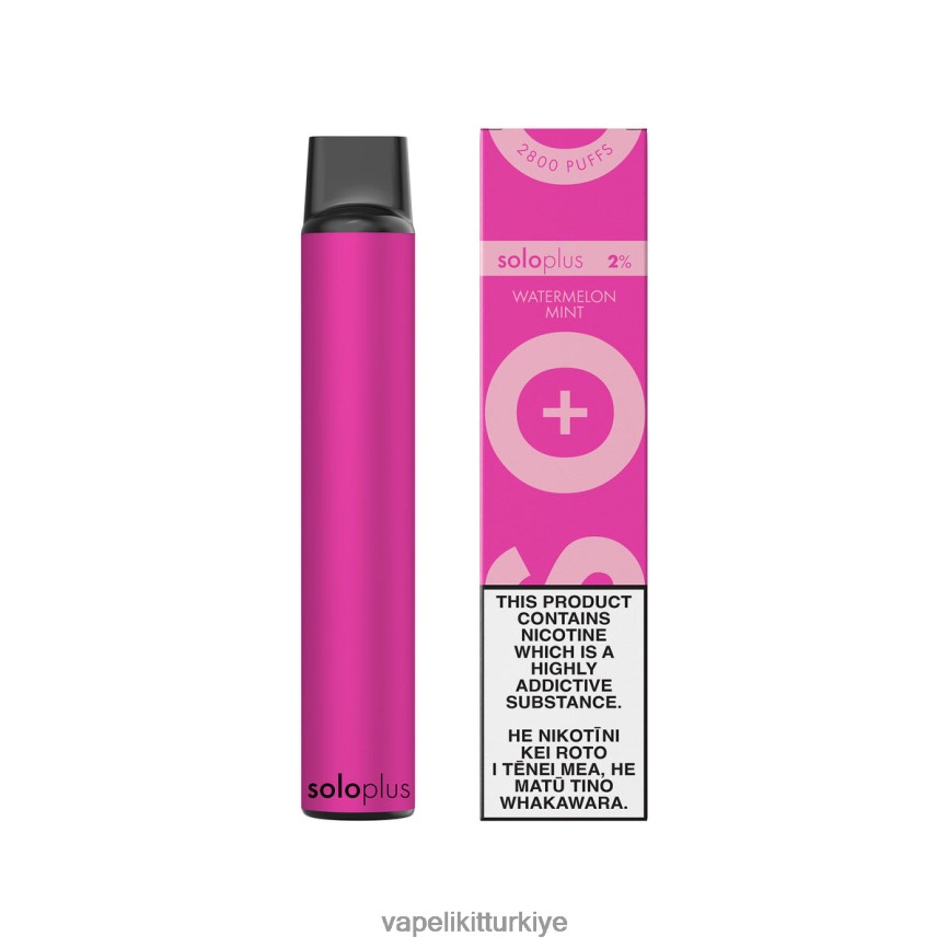 Vape Likit - Solo Plus tek kullanımlık elektronik sigara karpuz nane 66LL6D28