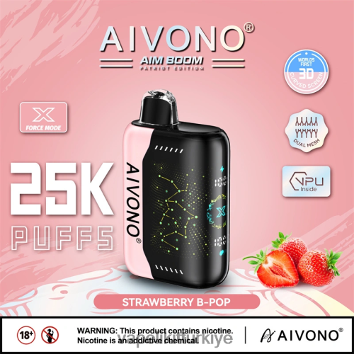 Vape Elektronik Sigara - Aivono AIM BOOM 25000 P040XH352 çilek b-pop