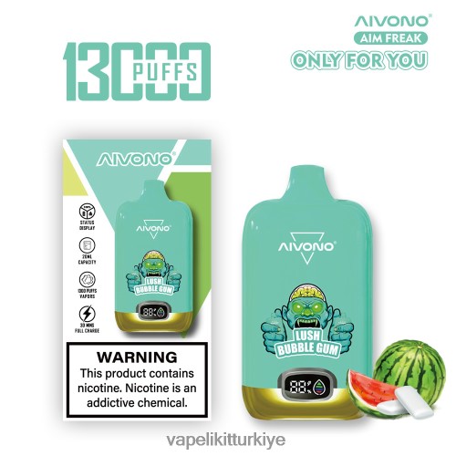 Vape Elektronik Sigara - Aivono AIM FREAK 13000 P040XH247 yemyeşil sakız