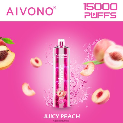 Vape Elektronik Sigara - Aivono FATMAN 15000 P040XH17 sulu şeftali