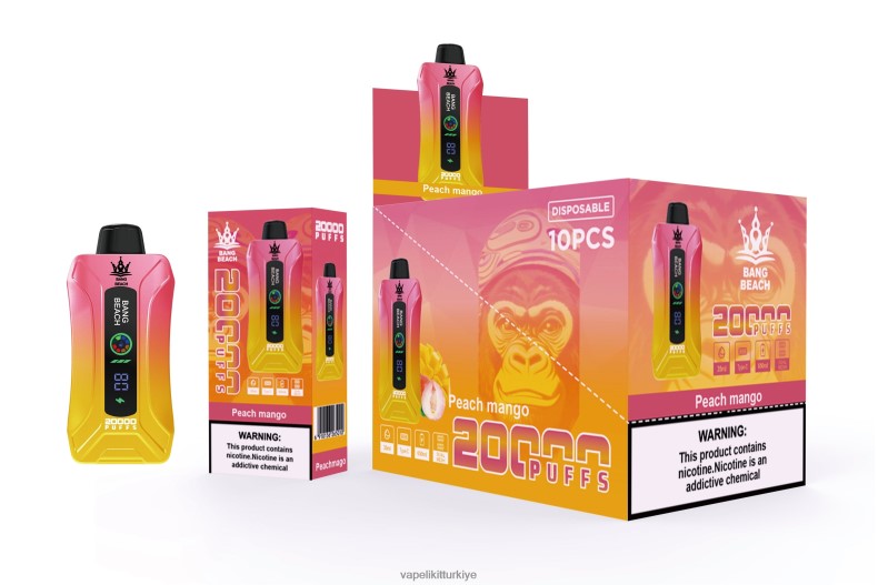 Vape Elektronik Sigara - Bang Beach 20000 nefes akıllı ekran vape şeftali mango HRDH82
