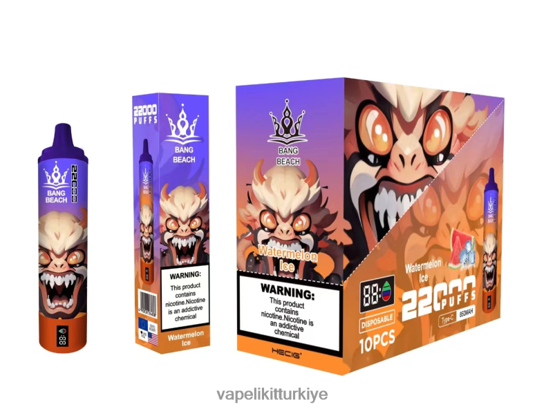 Vape Elektronik Sigara - Bang Beach 22000 nefeslik akıllı ekran karpuz buzu HRDH822