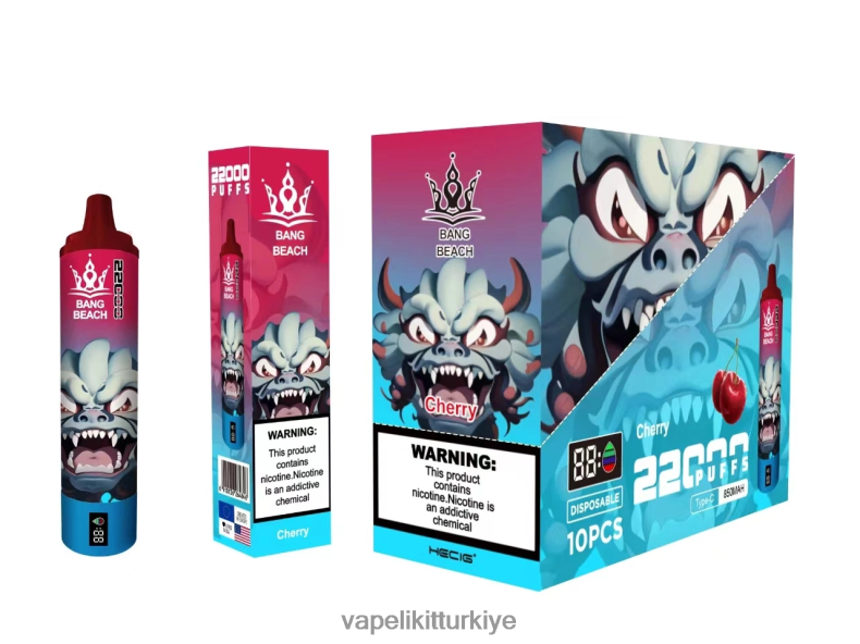 Vape Elektronik Sigara - Bang Beach 22000 nefeslik akıllı ekran kiraz HRDH817