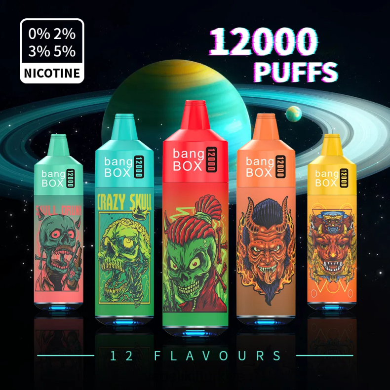 Vape Elektronik Sigara - Bang Box 12000 puf RGB ışığı tek kullanımlık HRDH837