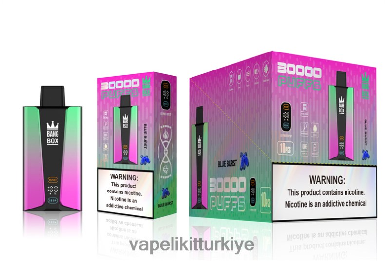 Vape Elektronik Sigara - Bang Box 30000 nefeslik akıllı ekran mavi patlama HRDH882