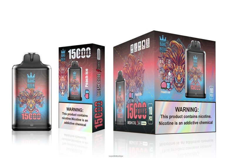 Vape Elektronik Sigara - Bang Box s1-15000 ponponlar şeftalili buz HRDH8102