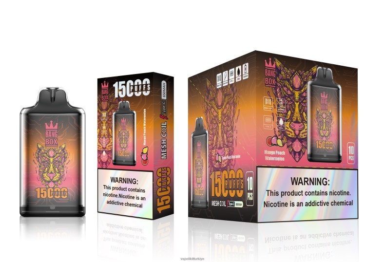Vape Elektronik Sigara - Bang Box s1-15000 ponponlar mango şeftali karpuz HRDH8107