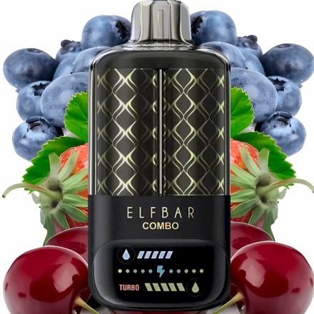 Vape Elektronik Sigara - Elf Bar Combo 25000 yaban mersini ekşi ahududu ve kiraz T0442