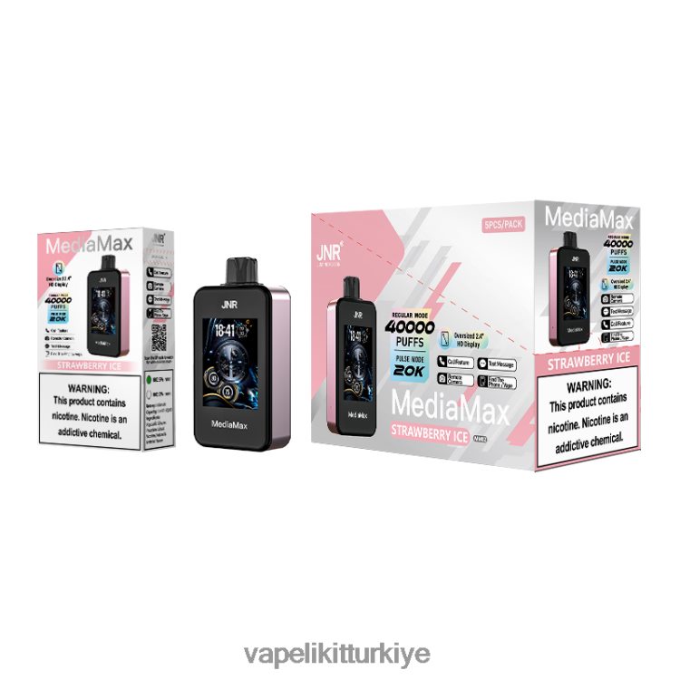 Vape Elektronik Sigara - JNR MediaMax 40k puf çilekli buz TP0D4R17