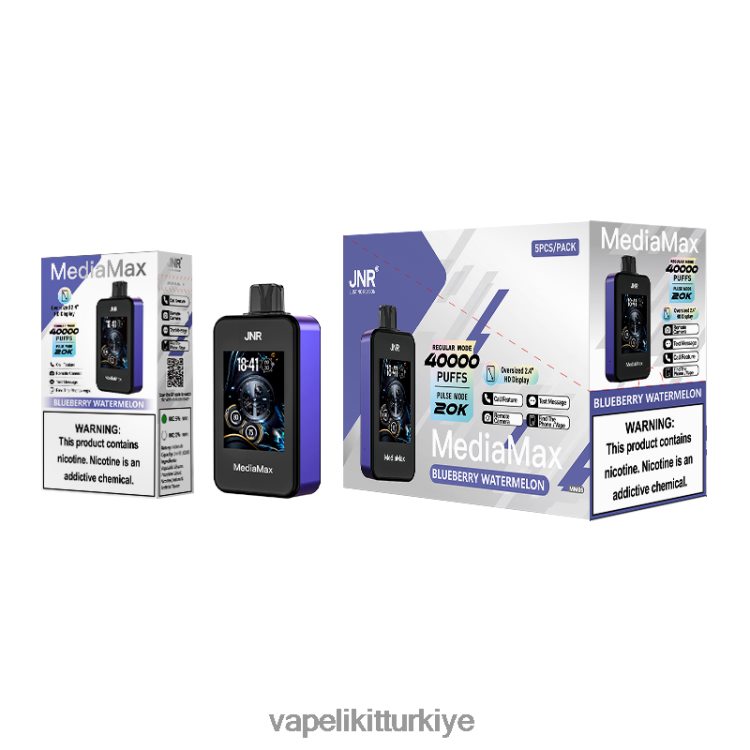 Vape Elektronik Sigara - JNR MediaMax 40k puf yaban mersinli karpuz TP0D4R12