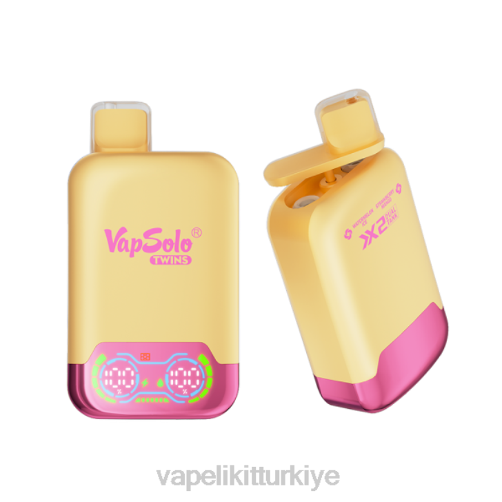 Vape Elektronik Sigara - Vapsolo TWINS tek kullanımlık elektronik sigara karpuzlu buz ve çilekli mango PRP2147