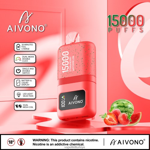 Vape Likit - Aivono AIM magic 15000 P040XH58 çilek karpuz
