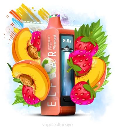 Vape Likit - Elf Bar Planet 25000 çilek şeftali T04428