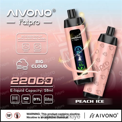 Vape Mate - Aivono Fatpro 22000 P040XH5 şeftalili buz