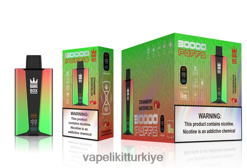 Vape Mate - Bang Box 30000 nefeslik akıllı ekran çilek karpuz HRDH875