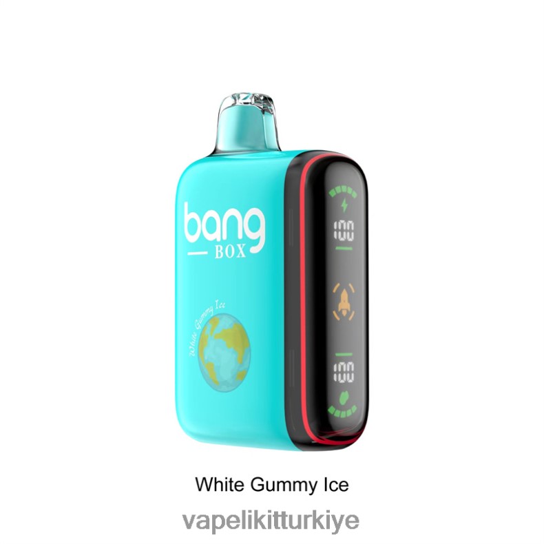 Vape Mate - Bang Box 9000-18000 ponponlu akıllı güç göstergesi beyaz sakızlı buz HRDH830