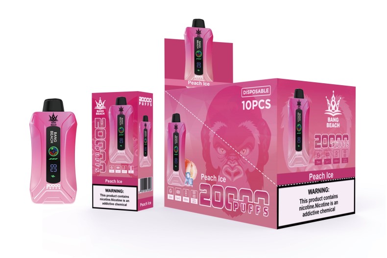 Vape Pen - Bang Beach 20000 nefes akıllı ekran vape şeftalili buz HRDH89