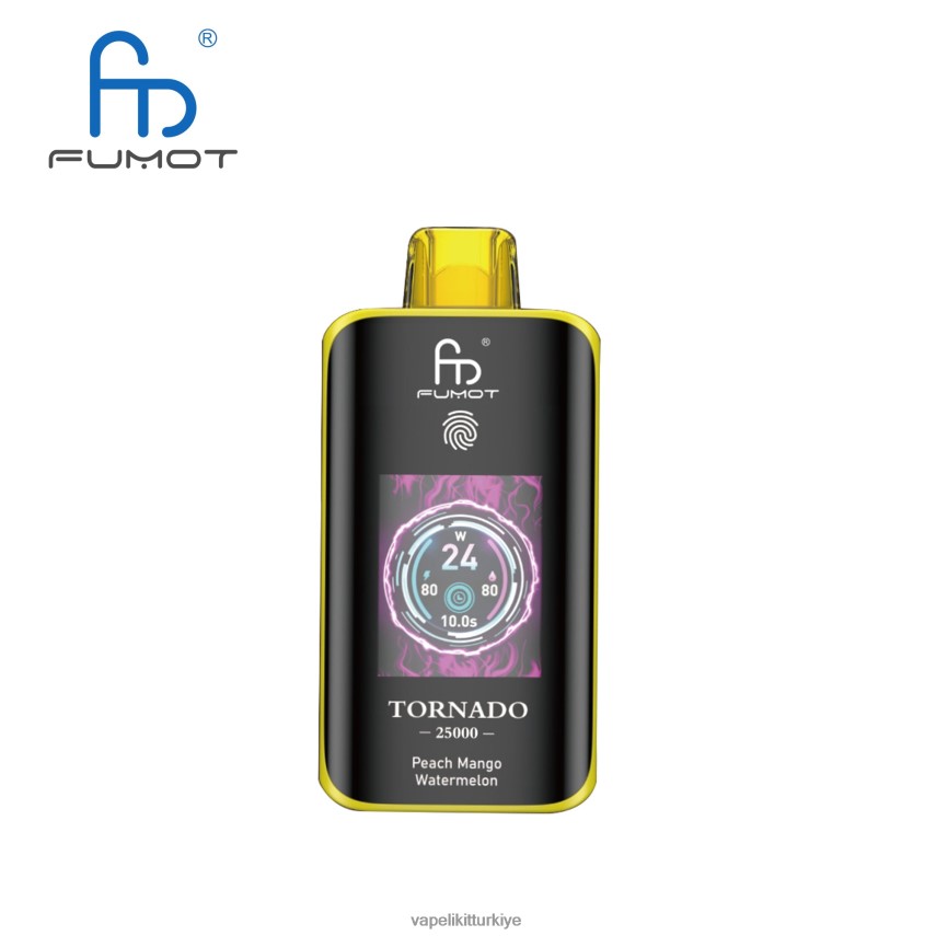 Vape Pen - Fumot Tornado 25000 tek kullanımlık elektronik sigara şeftali mango karpuz 66JJ4R9