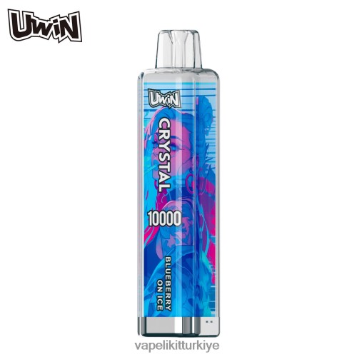 Vape Pen - UWIN CRYSTAL 10000 tek kullanımlık elektronik sigara P040XH369 buz üzerinde yaban mersini