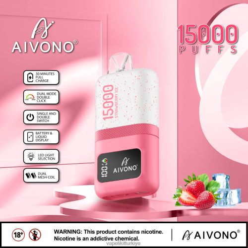 Vape Türkiye - Aivono AIM magic 15000 P040XH71 çilekli buz
