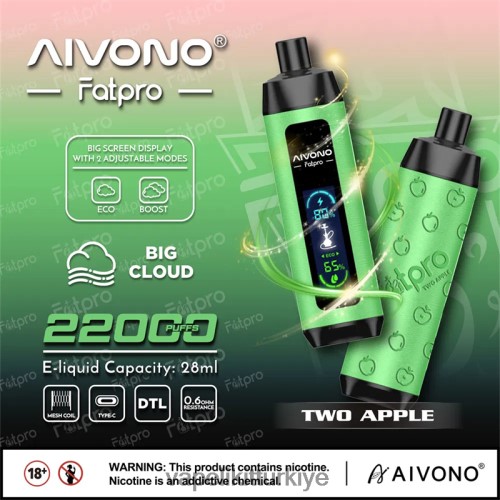 Vape Türkiye - Aivono Fatpro 22000 P040XH1 iki elma