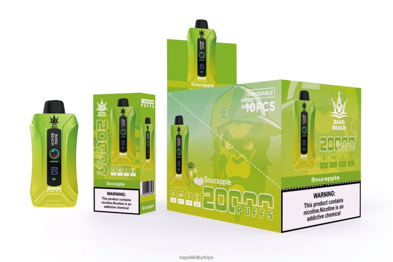 Vape Türkiye - Bang Beach 20000 nefes akıllı ekran vape ekşi elma HRDH81