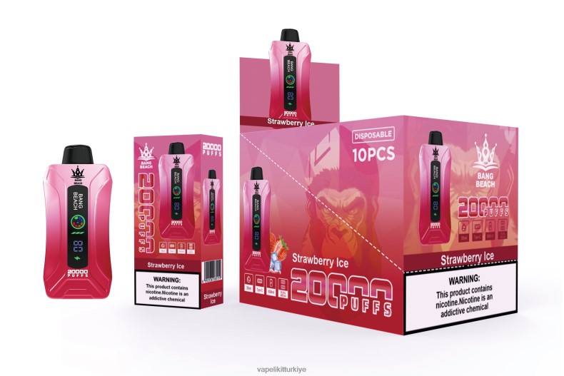 Vape Türkiye - Bang Beach 20000 nefes akıllı ekran vape çilekli buz HRDH86