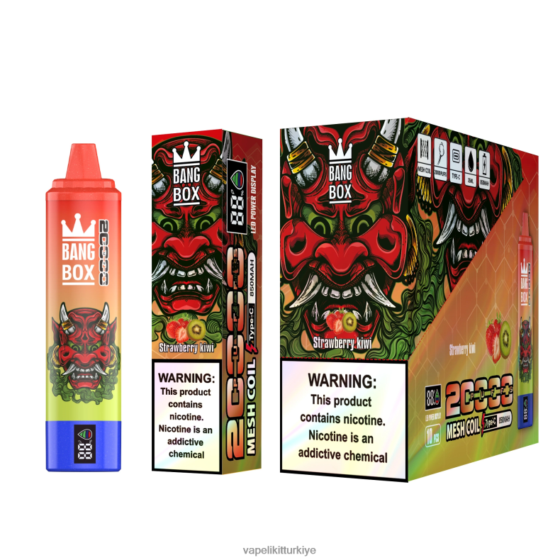 Vape Türkiye - Bang Box 20000 nefeslik akıllı ekran çilek kivi HRDH851