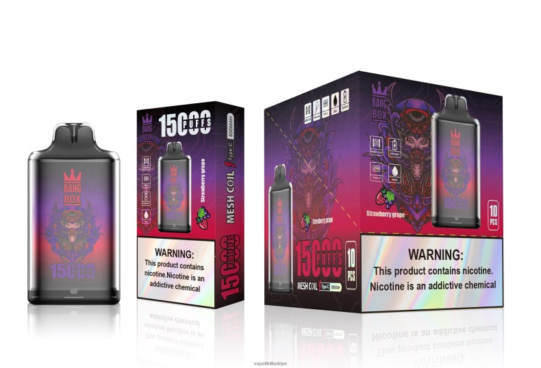 Vape Türkiye - Bang Box s1-15000 ponponlar çilek üzüm HRDH8111