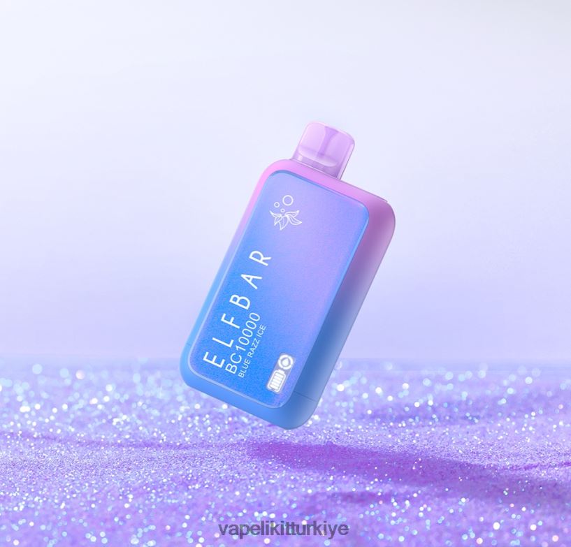 Vape Türkiye - ELFBAR BC10000 tek kullanımlık vape sunit baskısı mavi razz buz H46Z2Z1