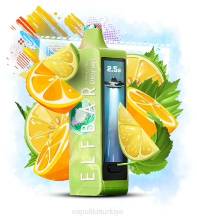Vape Türkiye - Elf Bar Planet 25000 limon limonu T04416