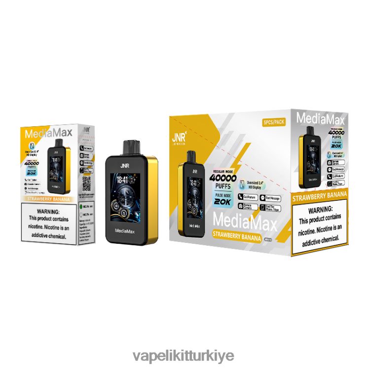 Vape Türkiye - JNR MediaMax 40k puf çilek muz TP0D4R16