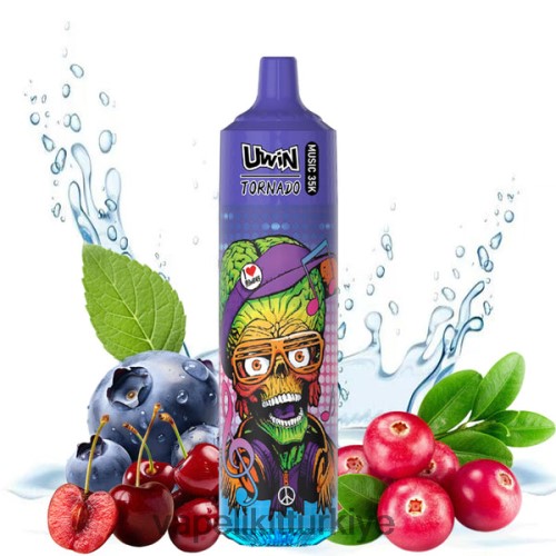Vape Türkiye - UWIN CRYSTAL 35k tek kullanımlık vape P040XH391 yaban mersini kiraz kızılcık