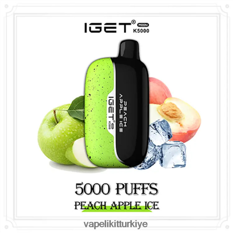 Vape Elektronik Sigara - IGET Moon k5000 0DN8FR7 şeftali elmalı buz
