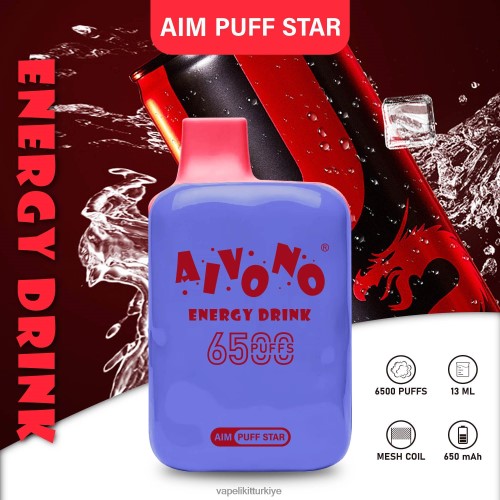 Vape Likit - Aivono AIM PUFF STAR 6500 P040XH293 enerji içeceği