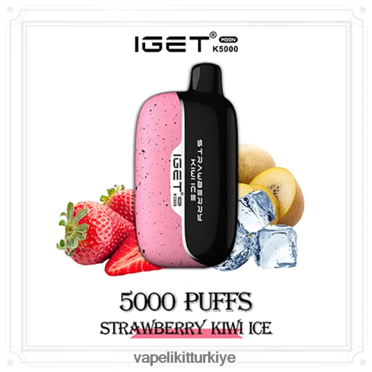 Vape Likit - IGET Moon k5000 0DN8FR18 çilek kivi buz